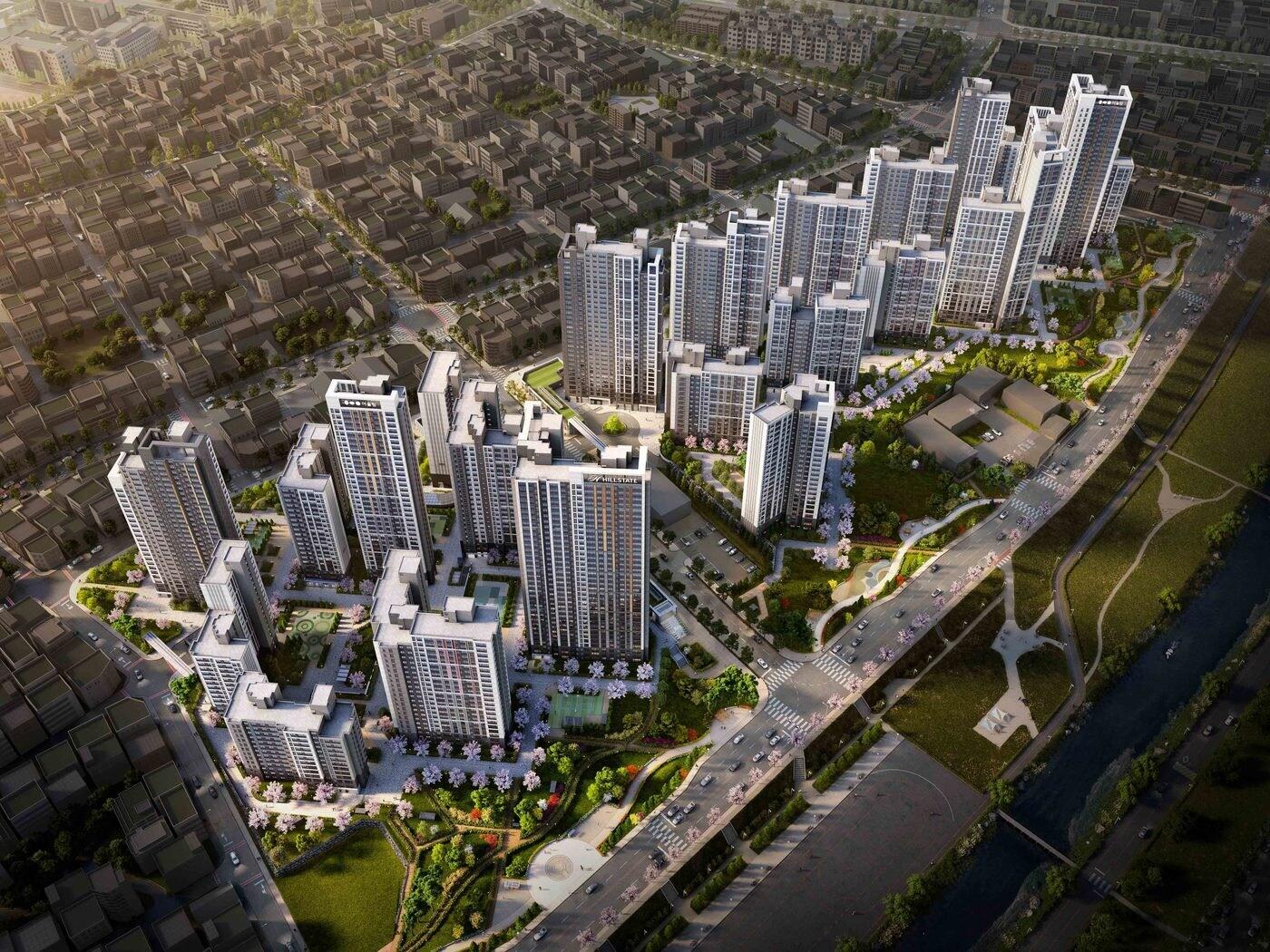 본문 이미지 - 힐스테이트 어울림 청주사직 조감도