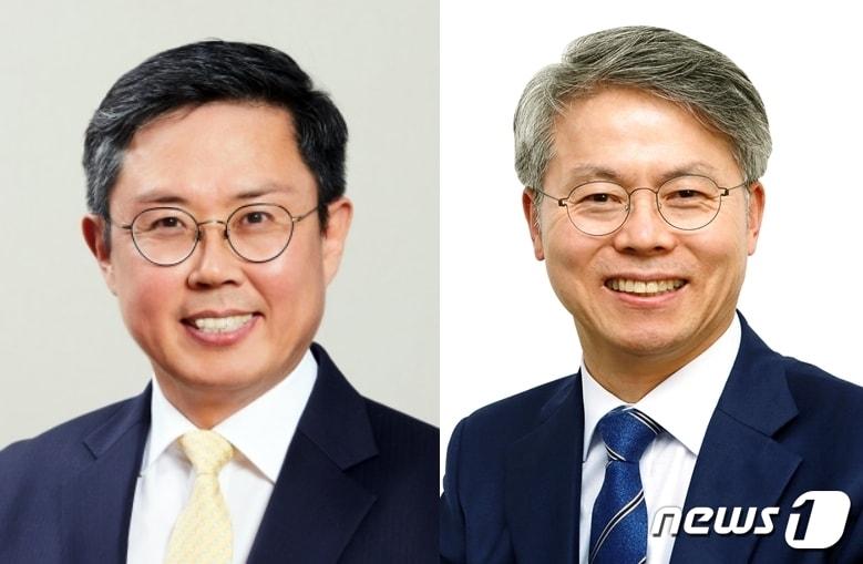 본문 이미지 - 안도걸 전 기획재정부 차관(왼쪽)·민형배 국회의원(오른쪽.) 2024.2.28/뉴스1