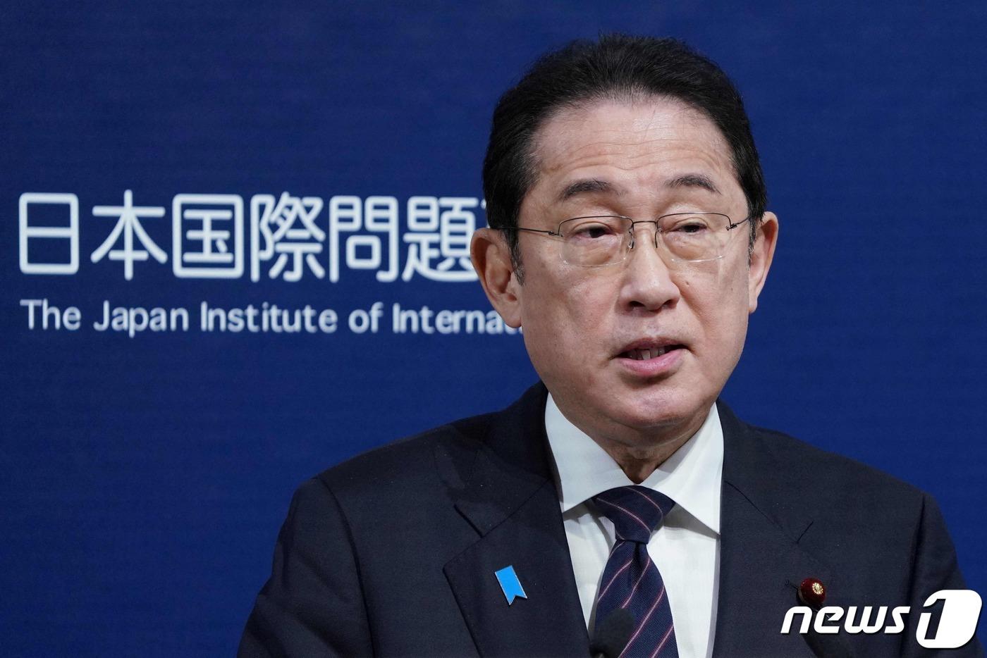 본문 이미지 - 28일 일본 도쿄의 한 호텔에서 열린 일본국제문제연구소 주최 제5차 도쿄 글로벌 대화에 참석한 기시다 후미오 일본 총리가 개회사를 진행하고 있다. 2024.02.28/ ⓒ AFP=뉴스1 ⓒ News1 권진영 기자