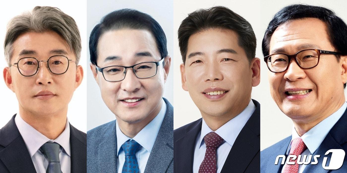 (왼쪽부터) 민주당 노종면, 무소속 이성만, 국민의힘 유제홍, 개혁신당 문병호 인천 부평갑 지역구 예비후보. ⓒ News1 박소영 기자