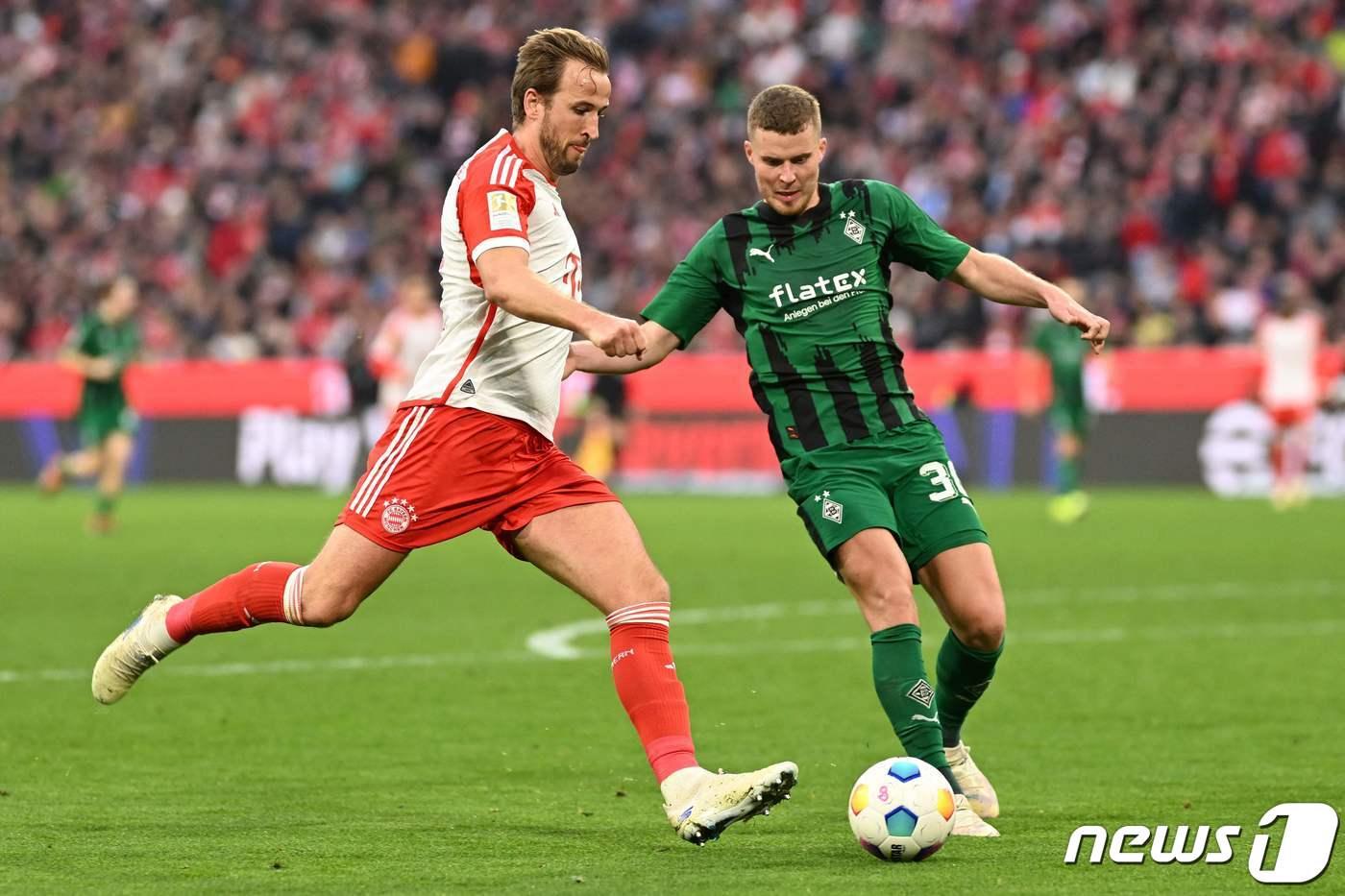 본문 이미지 - 바이에른 뮌헨 공격수 해리 케인(왼쪽). ⓒ AFP=뉴스1