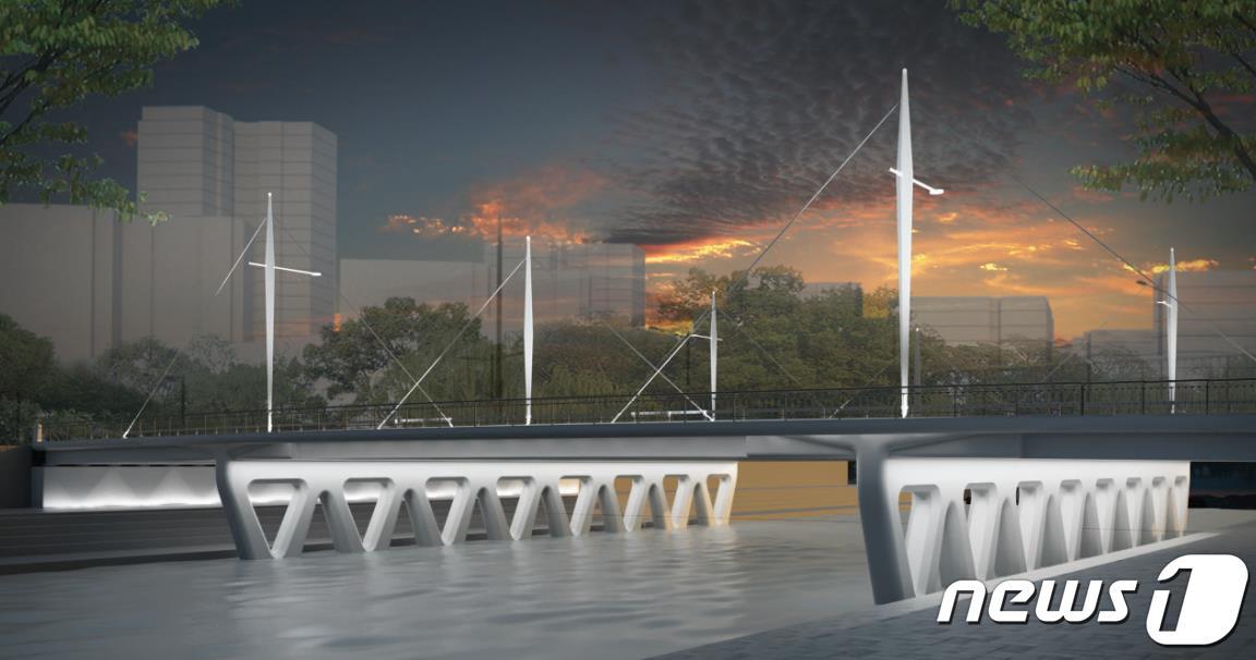 본문 이미지 - 인천 송도11-1공구 야간경관 조감도.(인천경제청 제공)