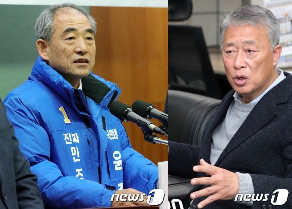 본문 이미지 -  왼쪽부터 더불어민주당 윤준병 예비후보와 유성엽 예비후보(뉴스1/DB) 