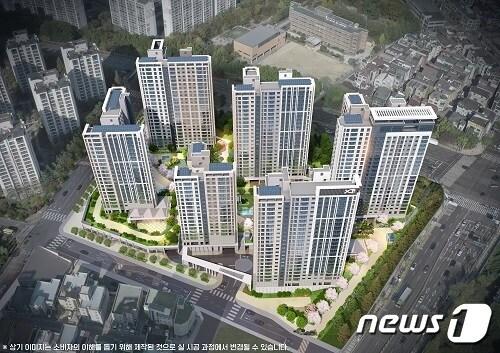 본문 이미지 - 캡션 영통역자이 프라시엘 조감도.