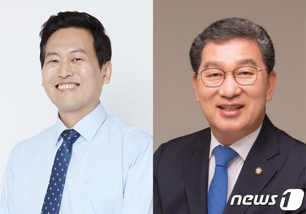 본문 이미지 - 왼쪽부터 손금주 전 의원(53), 신정훈 현 의원(59). ⓒ News1