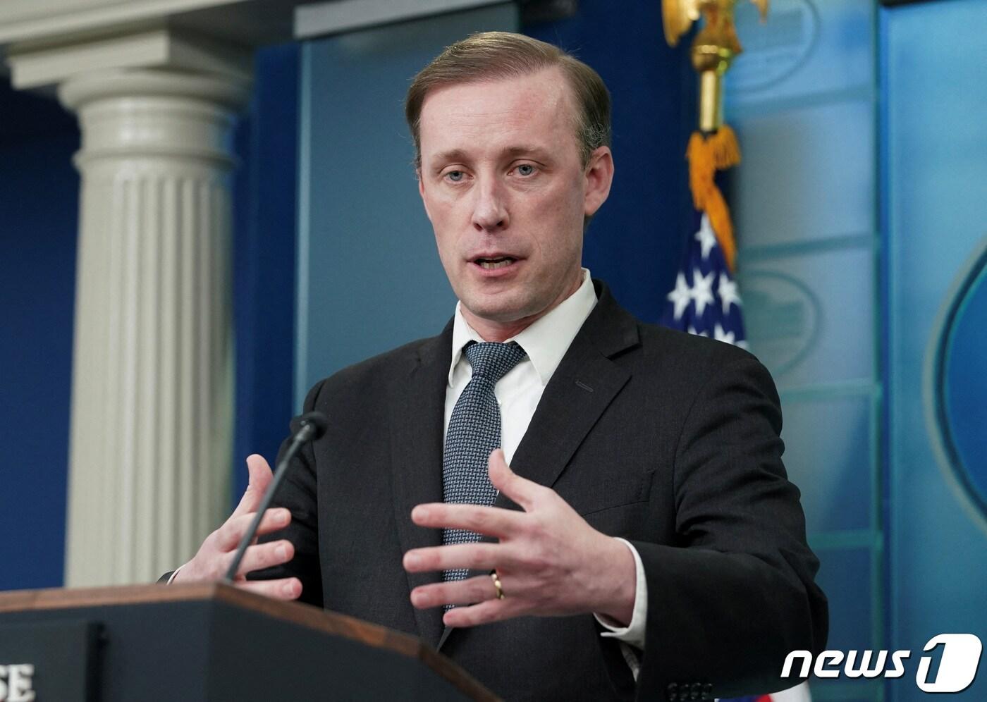 제이크 설리번 미국 백악관 국가안보보좌관. 2024.3.13 ⓒ 로이터=뉴스1 ⓒ News1 우동명 기자