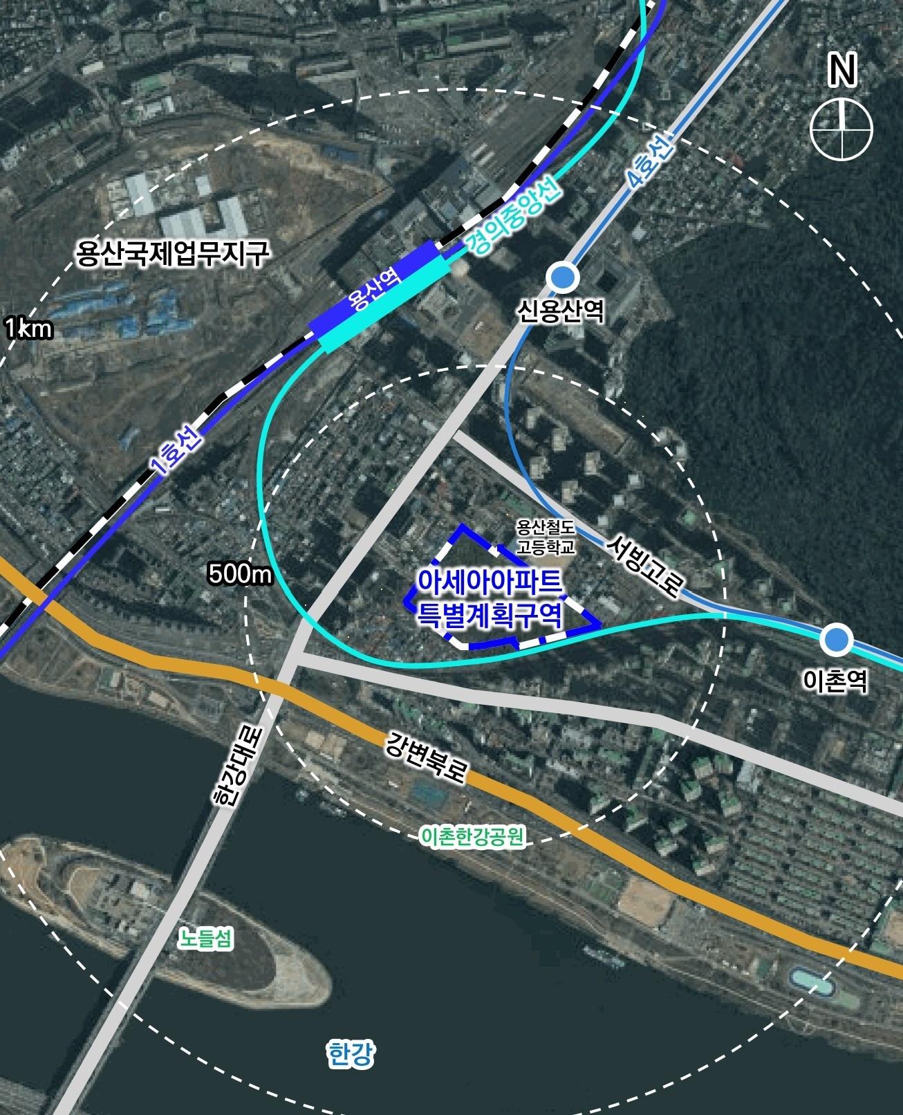 본문 이미지 - 아세아아파트 특별계획구역 위치도(서울시 제공)