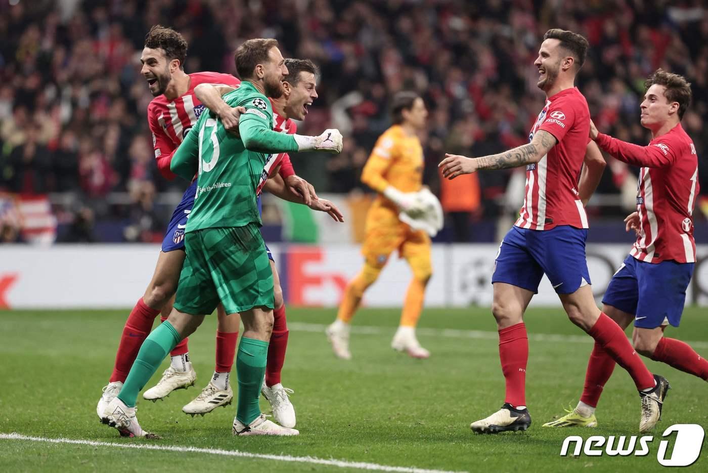 유럽축구연맹(UEFA) 챔피언스리그 8강에 오른 아틀레티코 마드리드. ⓒ AFP=뉴스1