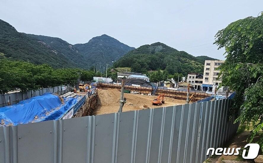 본문 이미지 - 합천영상테마파크 내 호텔 건립 공사 현장. 2023.6.13 뉴스1/한송학기자