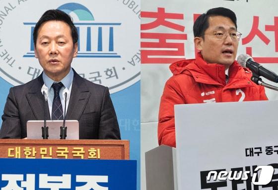 본문 이미지 - 정봉주 전 의원(왼쪽), 도태우 변호사 ⓒ 뉴스1