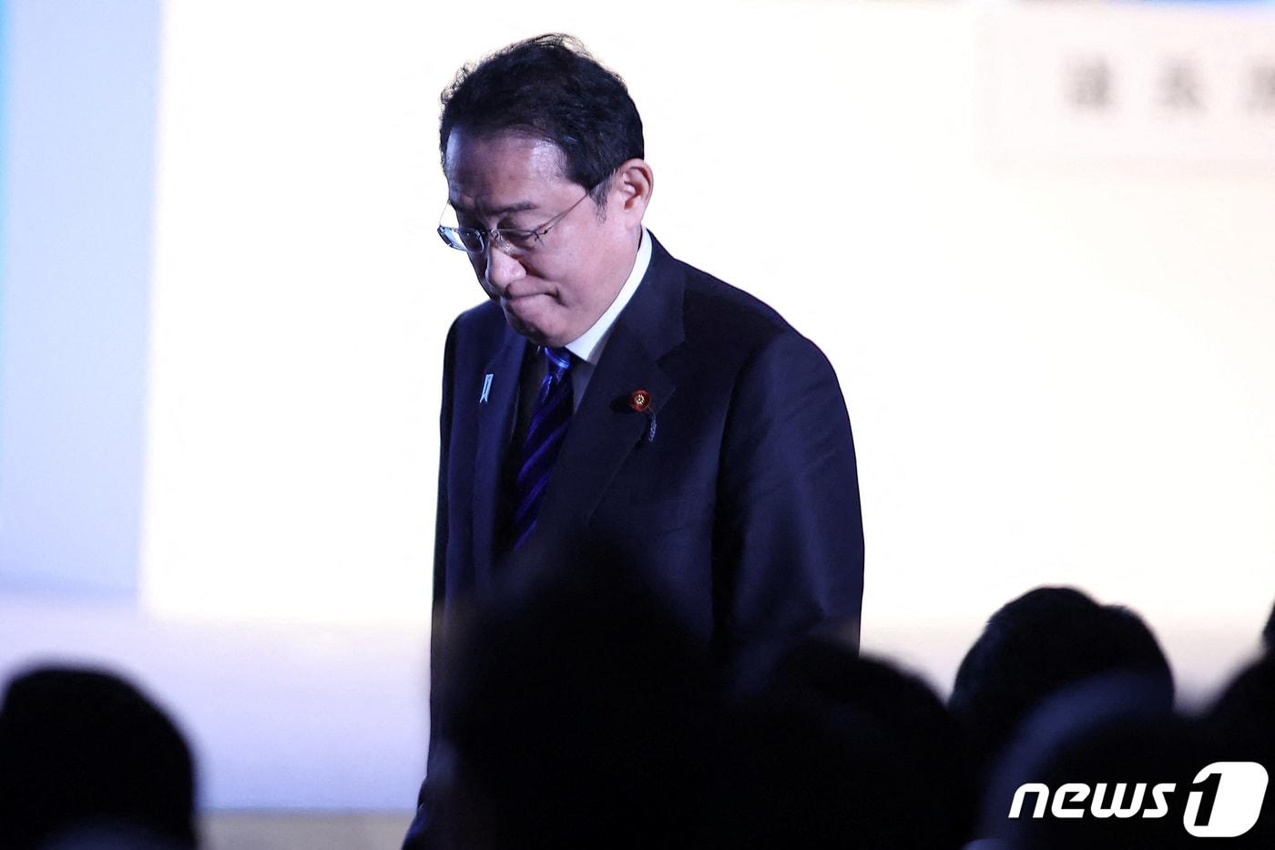 본문 이미지 - 기시다 후미오 일본 총리가 17일 수도 도쿄에서 열린 집권 자민당 연례 행사에 참석하고 있다. 2024.3.17 ⓒ 로이터=뉴스1 ⓒ News1 강민경 기자