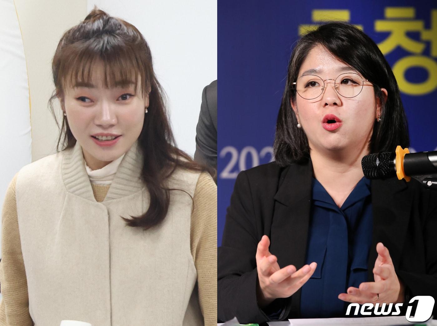본문 이미지 - 김예지 국민의힘 의원(왼쪽)과 용혜인 기본소득당 의원 