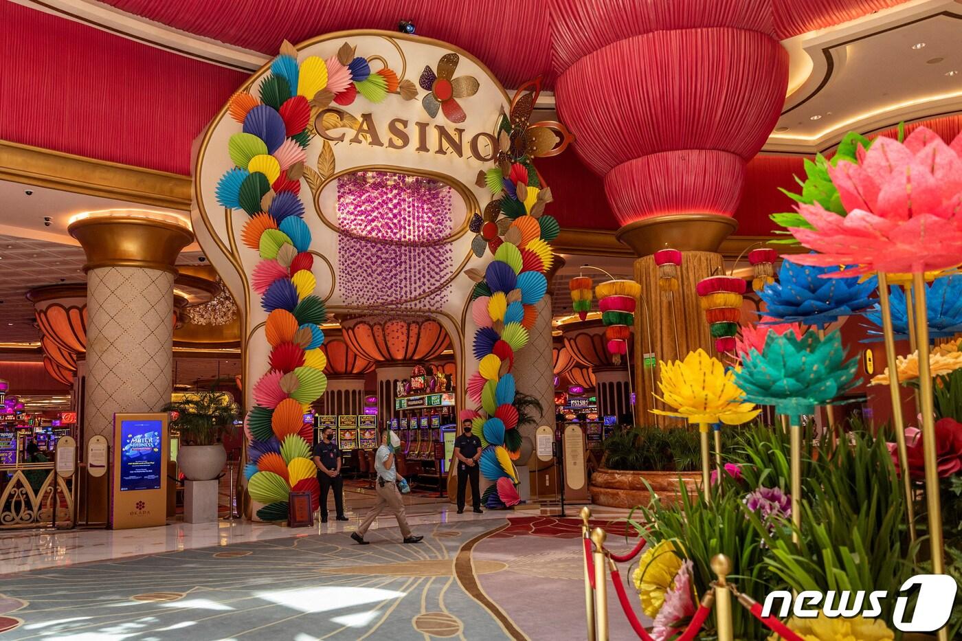 필리핀 마닐라 소재 카지노 리조트 '오카다 마닐라'의 모습. ⓒ 로이터=뉴스1 ⓒ News1 박재하 기자