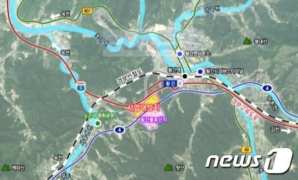 본문 이미지 - 영동군 황간산업단지 위치도. /뉴스1 