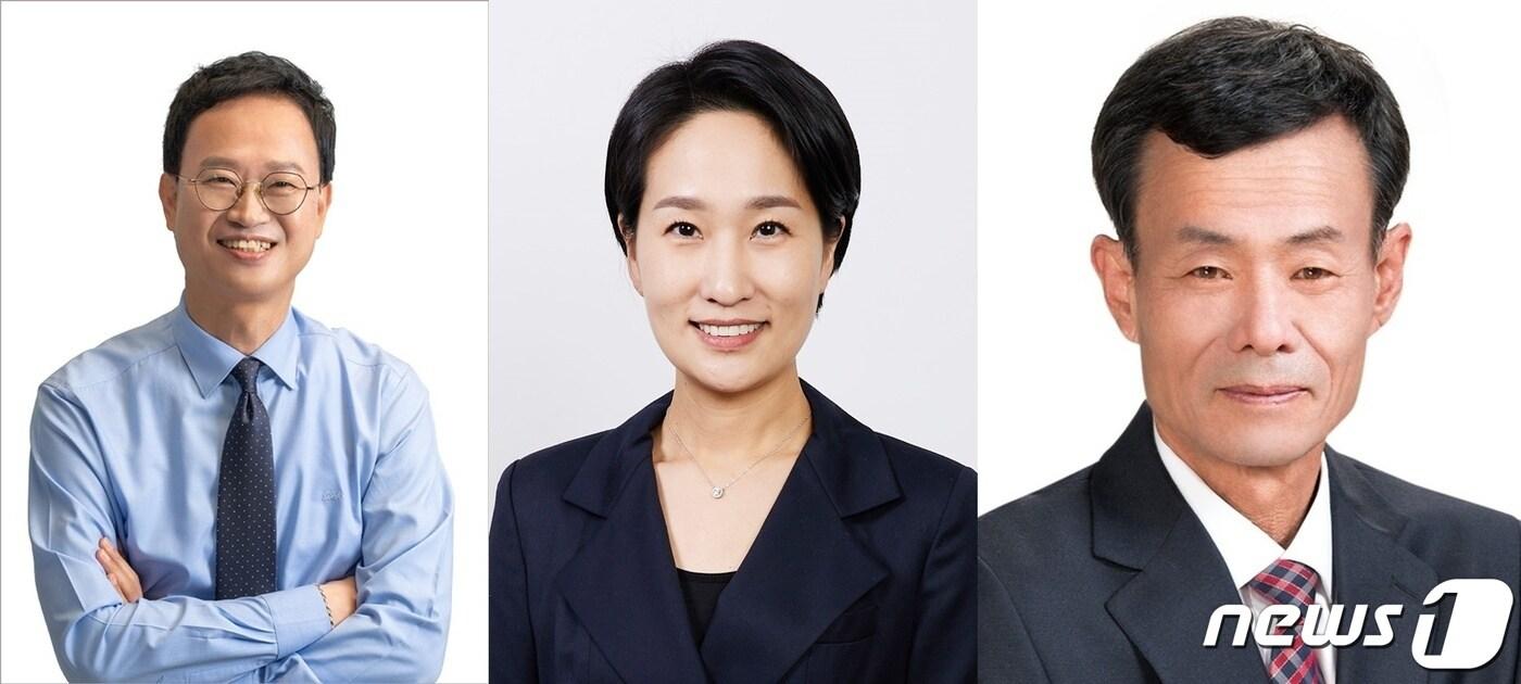 본문 이미지 - 22대 국회의원총선거 청주 청원 선거구 후보.왼쪽부터 더불어민주당 송재봉, 국민의힘 김수민, 개혁신당 장석남./뉴스1