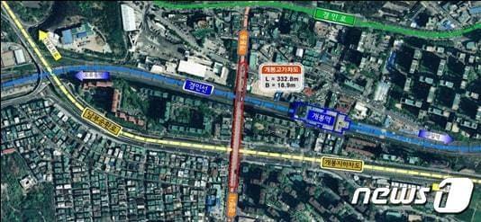 본문 이미지 - 개봉고가 위치도. (서울시 제공)ⓒ 뉴스1