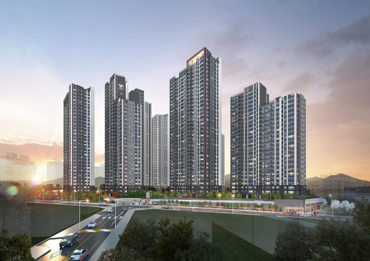 본문 이미지 - ‘소사역 롯데캐슬 더 뉴엘’ 투시도. /롯데건설 제공