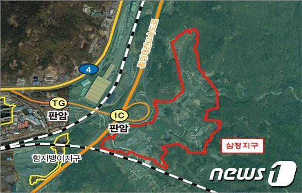 본문 이미지 - 대전 동구 삼정지구 위치도 (대전시 제공) /뉴스1