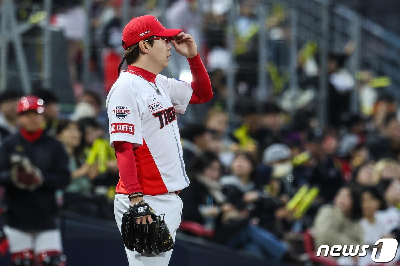 KIA 타이거즈의 양현종이 첫 등판에서 승패없이 물러났다. (KIA 제공)