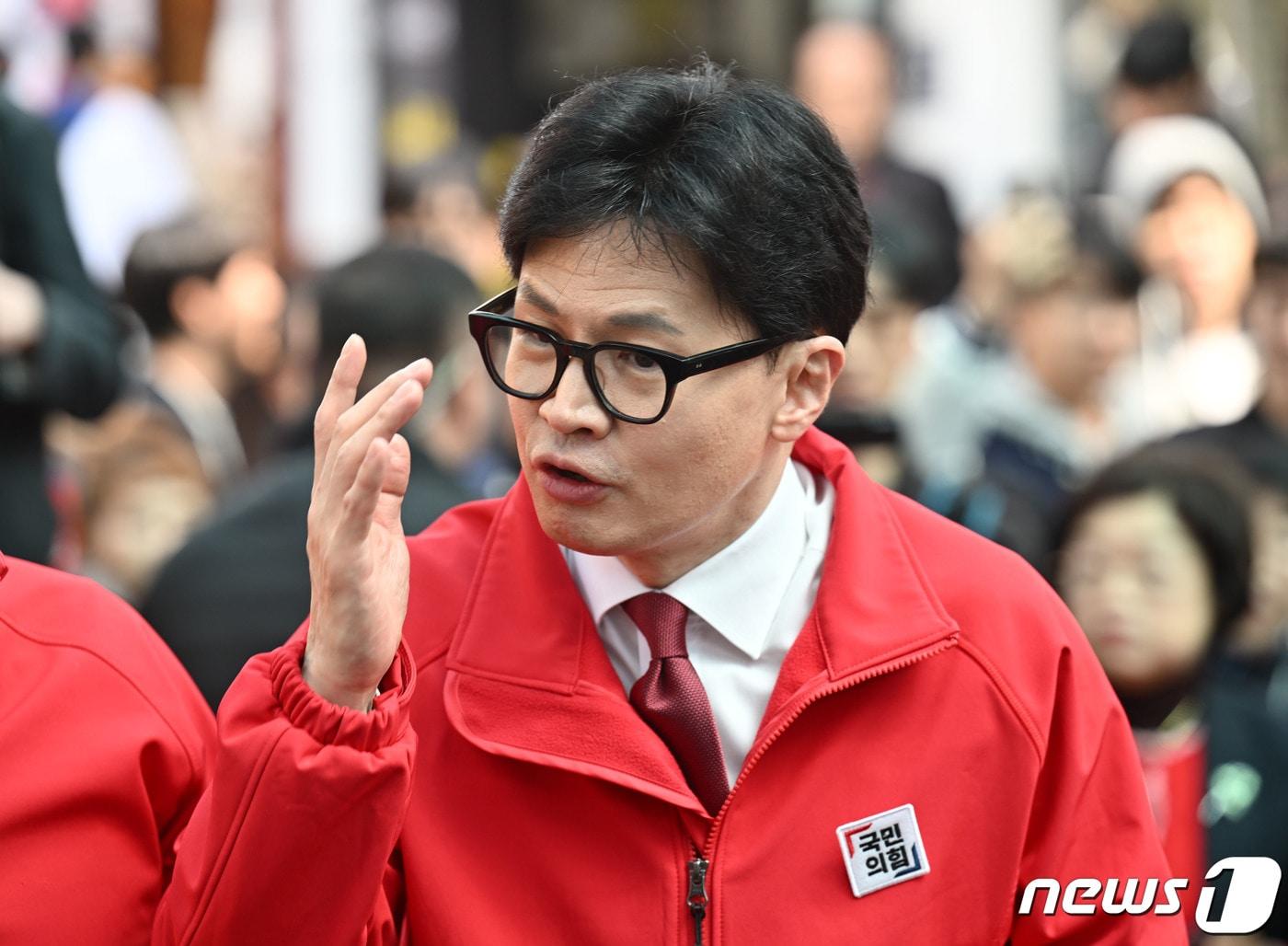 본문 이미지 - 한동훈 국민의힘 총괄선대위원장. (공동취재)2024.3.27/뉴스1 ⓒ News1 구윤성 기자