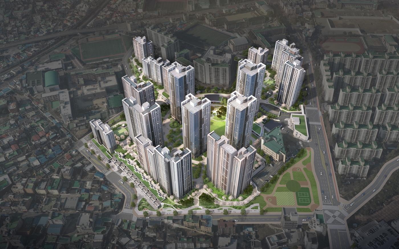 본문 이미지 - '문화자이SK뷰' 조감도(GS건설 제공).