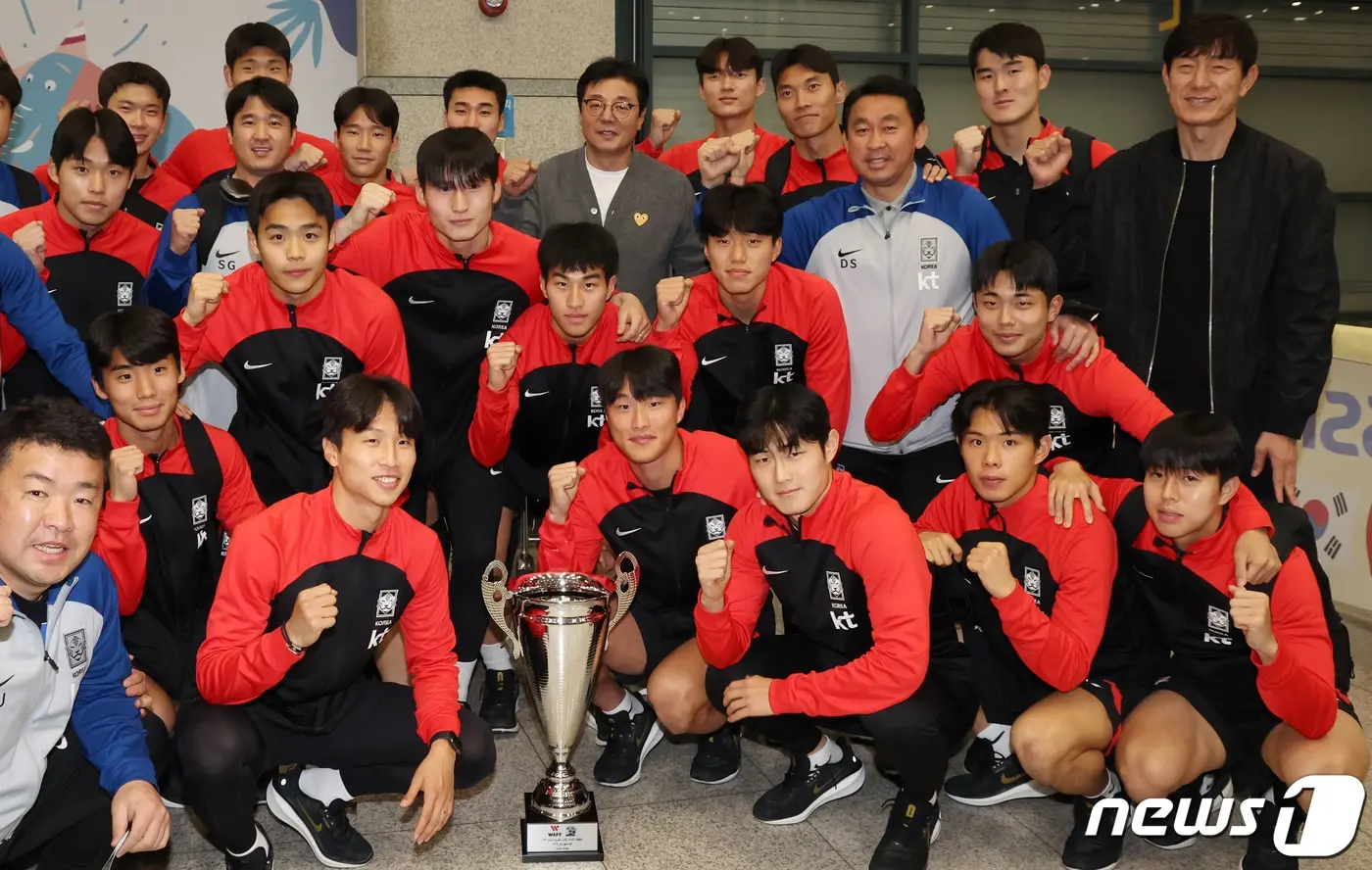 본문 이미지 - 파리 올림픽 본선 진출에 도전하는 한국 U23 대표팀..2024.3.28/뉴스1 ⓒ News1 김명섭 기자