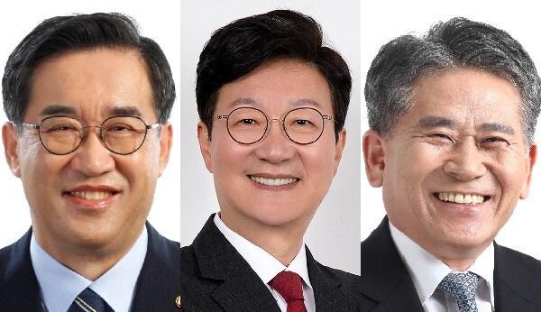 본문 이미지 - 왼쪽부터 맹성규 민주당·손범규 국민의힘·장석현 개혁신당 후보. ⓒ News1 강남주 기자