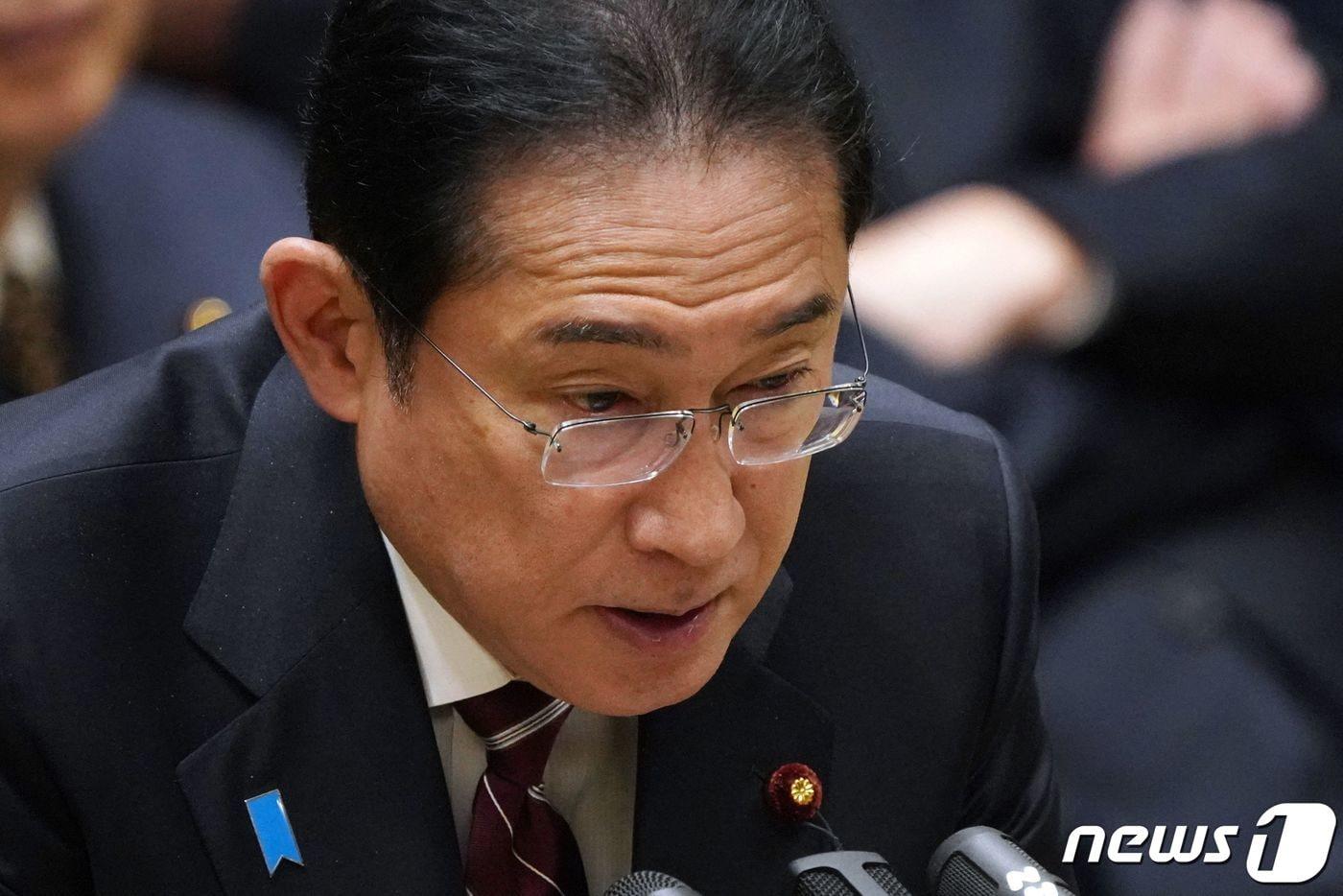 기시다 후미오 일본 총리가 28일(현지시간) 도쿄의 참의원 예산 위원회에 출석해 답변을 하고 있다. 2024.3. 29 ⓒ AFP=뉴스1 ⓒ News1 우동명 기자