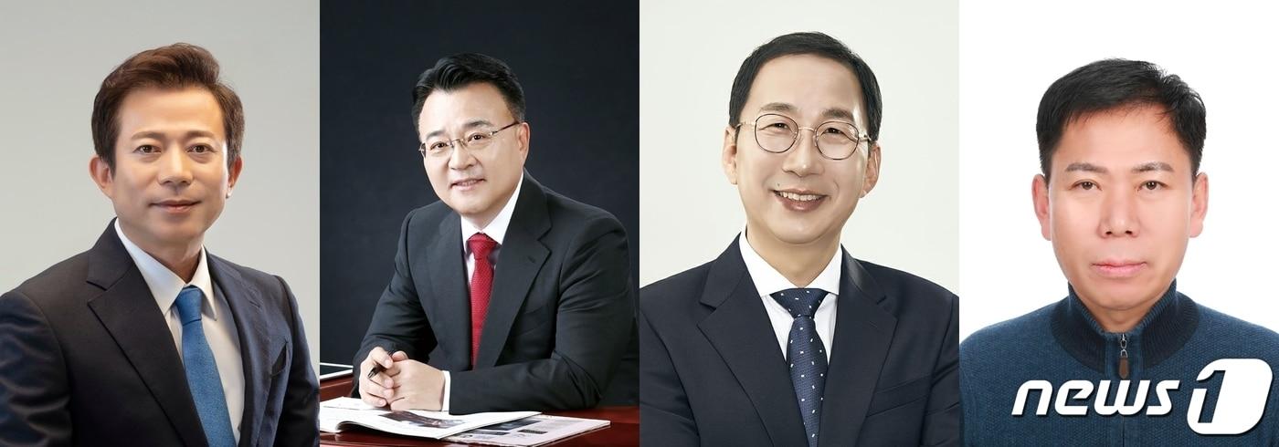 본문 이미지 - 청주 상당구 더불어민주당 이강일·국민의힘 서승우·녹색정의당 송상호·무소속 우근헌 후보(왼쪽부터) ⓒ News1 김용빈 기자