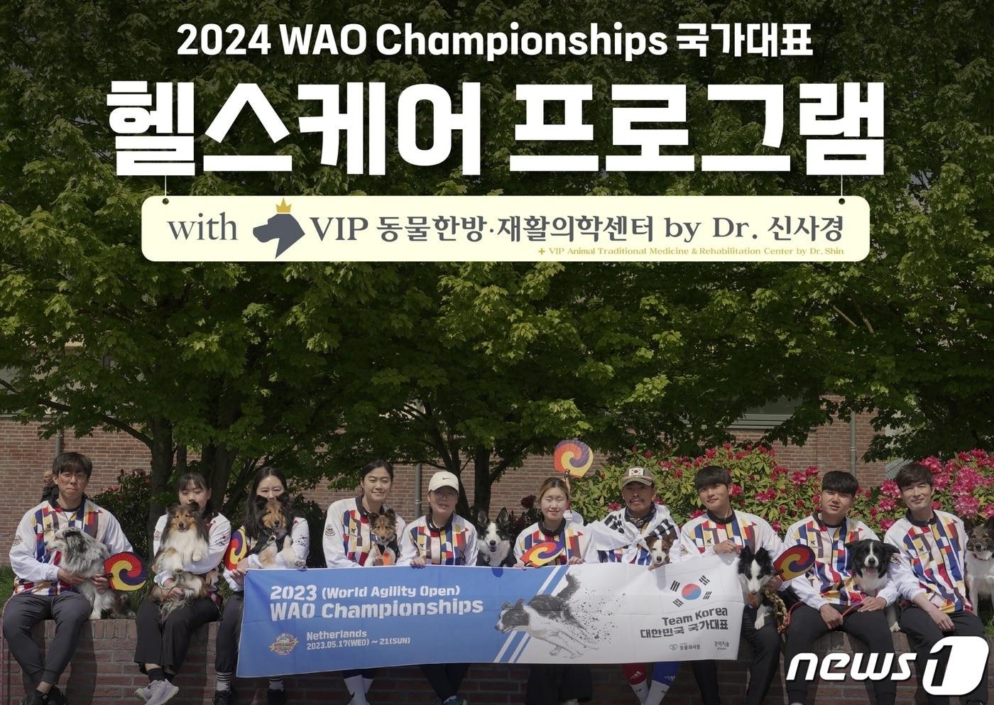 본문 이미지 - VIP동물한방재활의학센터 바이 닥터 신사경은 '2024 WAO 챔피언십' 국가대표 파트너견들을 위한 헬스케어 프로그램을 지원한다.(동물병원 제공) ⓒ 뉴스1