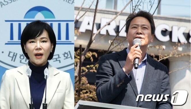 본문 이미지 -  임종석 전 대통령 비서실장(오른쪽)과 전현희 더불어민주당 서울 중성동갑 예비후보. ⓒ 뉴스1 DB