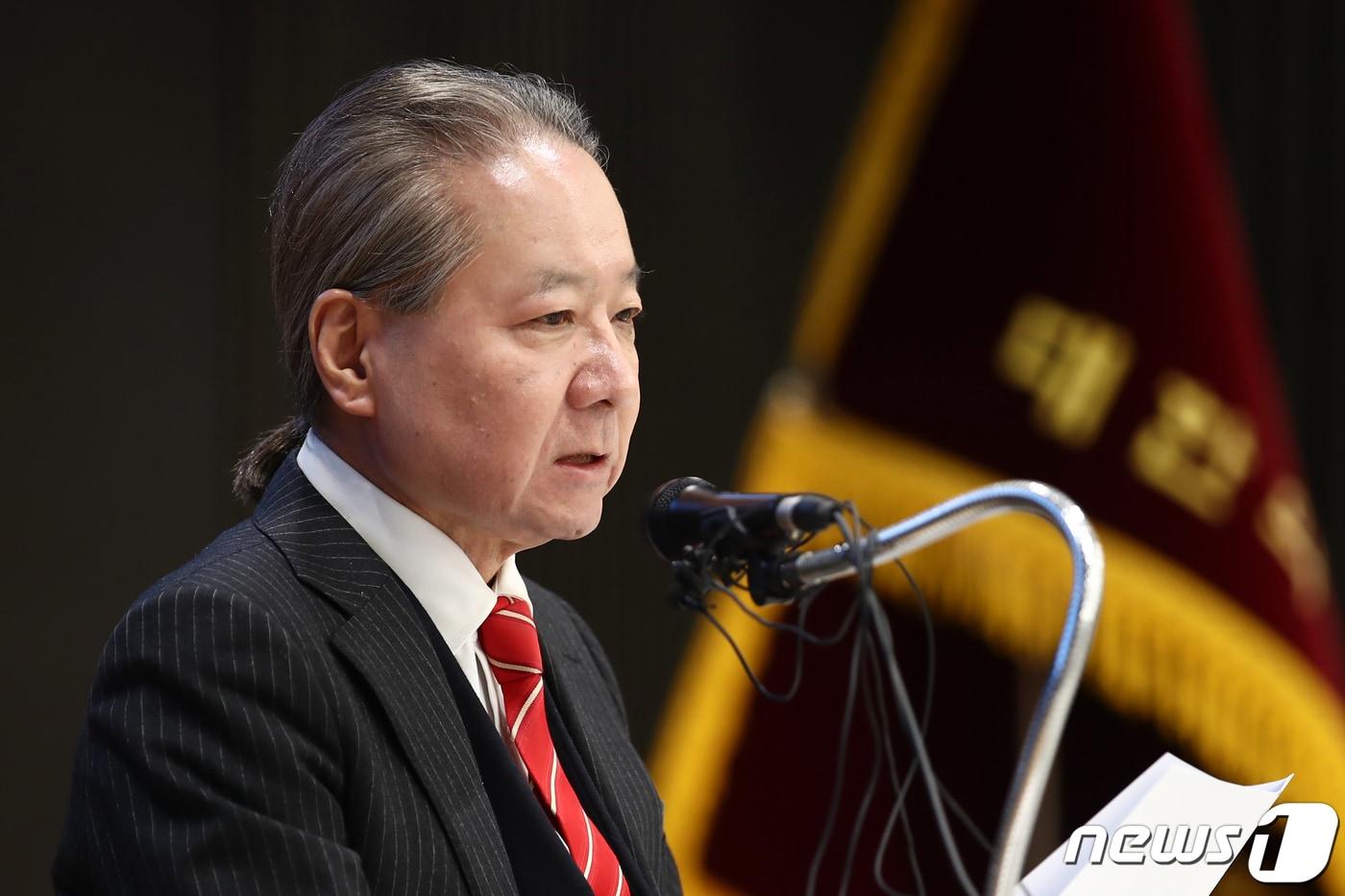 주수호 대한의사협회 의대정원 증원 저지를 위한 비상대책위원회 언론홍보위원장. 2024.3.5/뉴스1 ⓒ News1 이광호 기자