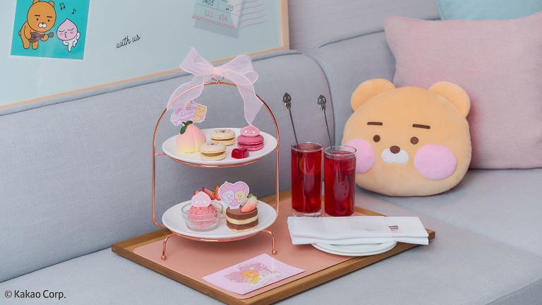 본문 이미지 -  카카오프렌즈 애프터눈 티 세트(롯데호텔 제공)./