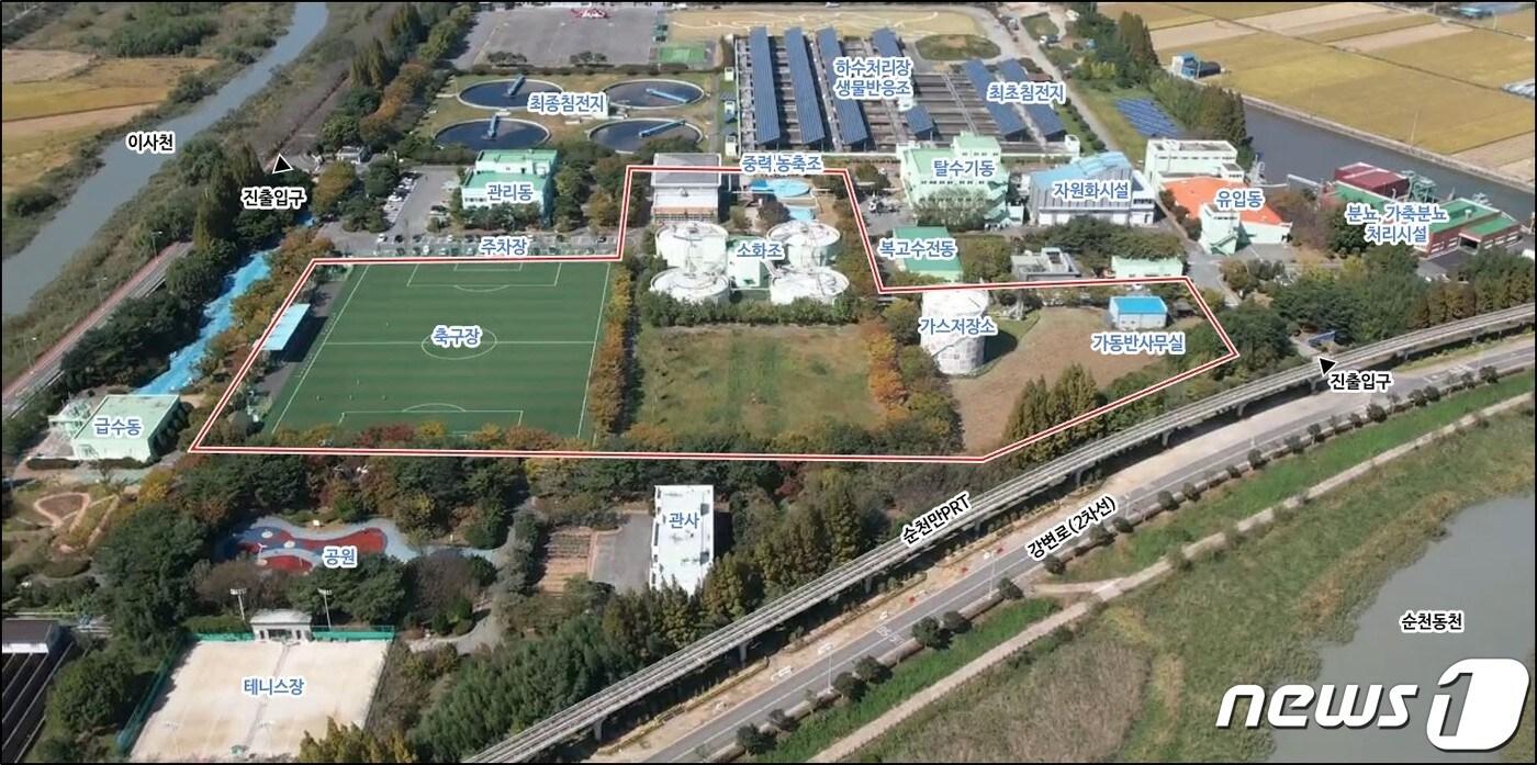 본문 이미지 - 순천 바이오가스 시설 위치도.(전남도 제공) 2024.3.6/뉴스1