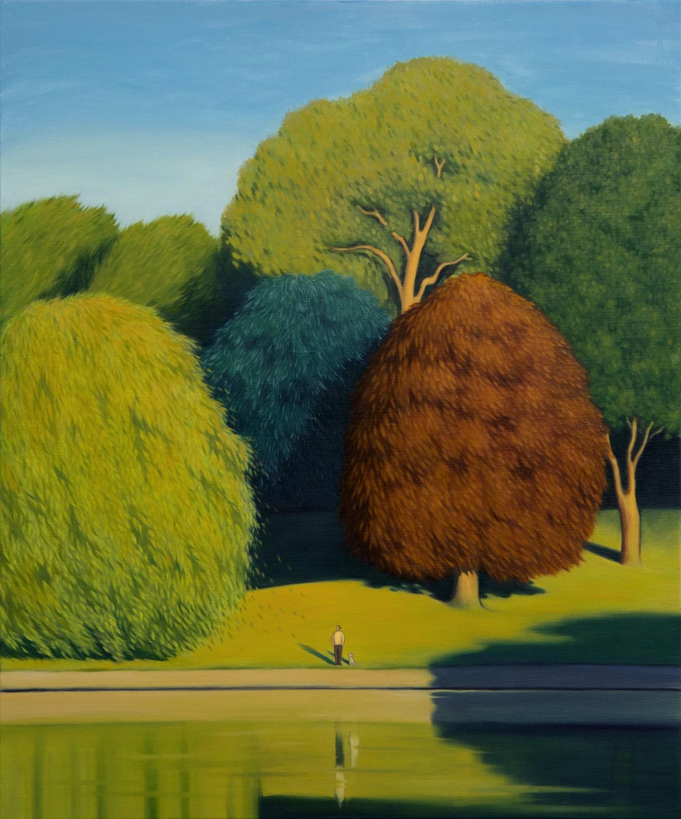 본문 이미지 - Jiyoung Park_Becoming the wind_72.7x60.6cm_Oil on canvas_2024. 갤러리애프터눈 제공.