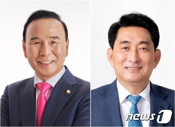 본문 이미지 - 왼쪽부터 국민의힘 박덕흠, 더불어민주당 이재한 (정당순) /뉴스1 
