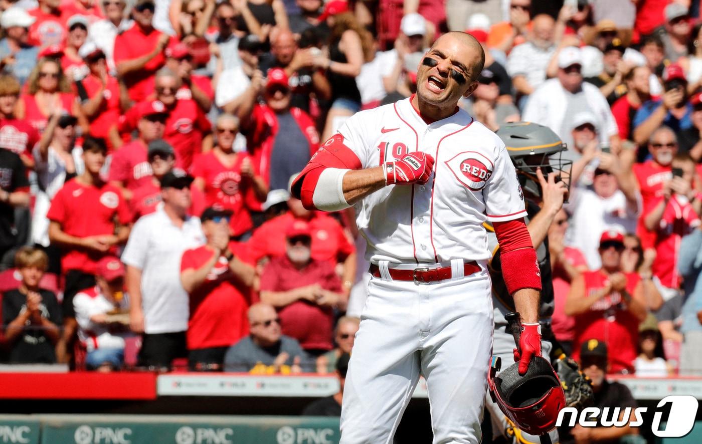 조이보토가 고향팀인 토론토와 스플릿 계약에 합의했다.. ⓒ 로이터=뉴스1 ⓒ News1 