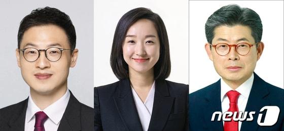 본문 이미지 - 왼쪽부터 울산 남갑 선거구에 출마한 국민의힘 김상욱, 더불어민주당 전은수, 무소속 허언욱 후보 ⓒ News1 김지혜 기자