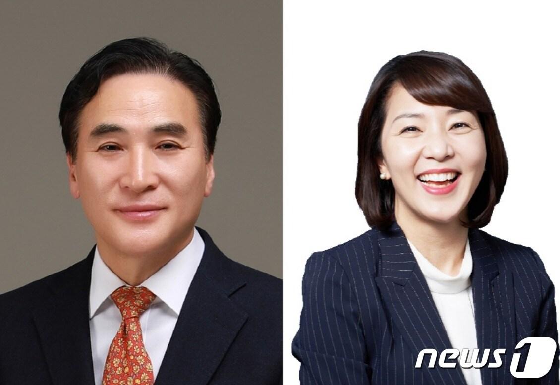 본문 이미지 - 22대 총선 창원의창에 출마한 김종양 국민의힘 후보(왼쪽)와 김지수 더불어민주당 후보(경남선관위 제공)
