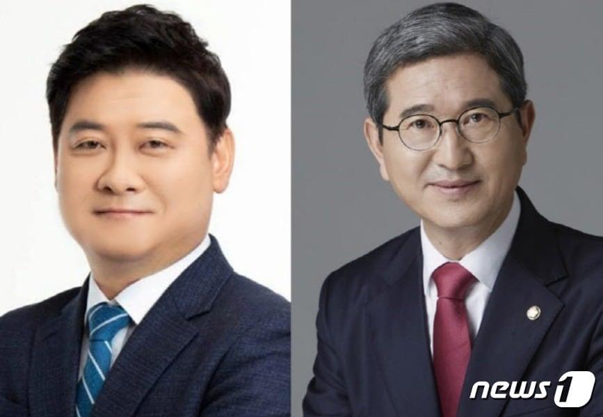 본문 이미지 - 사진 왼쪽부터 윤종군 더불어민주당 후보, 김학용 국민의힘 후보 