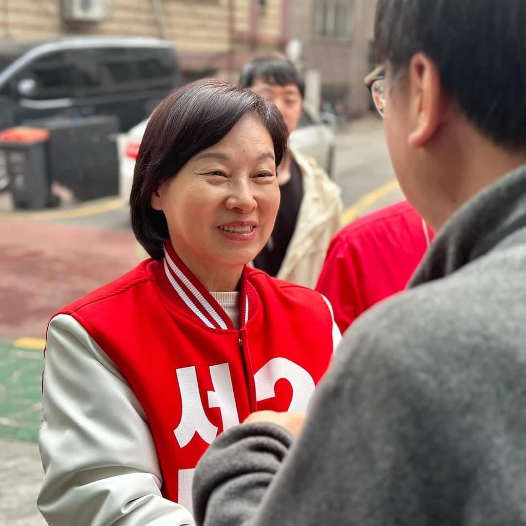 본문 이미지 - 서명옥 국민의힘 강남갑 후보 사회관계망서비스(SNS) 페이스북 갈무리 ⓒ 뉴스1