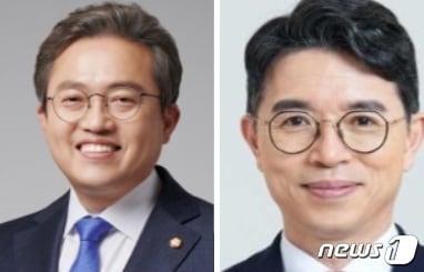 본문 이미지 - 제22대 총선 강원 원주 을 선거구의 더불어민주당 송기헌 후보와 국민의힘 김완섭 후보. (뉴스1 DB)