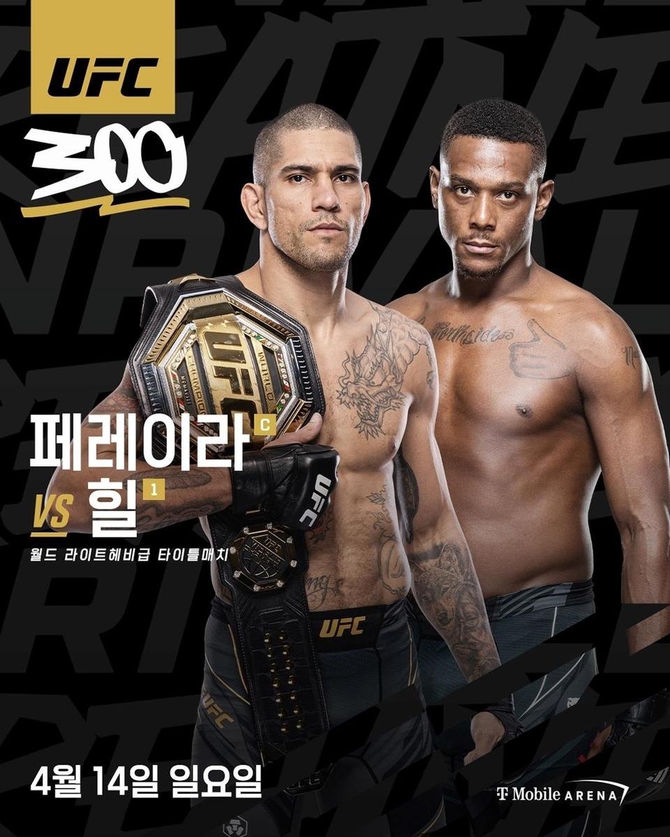 본문 이미지 -  UFC 300 메인 이벤트인 라이트헤비급 타이틀전. (UFC 제공)