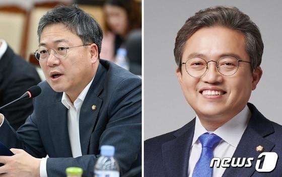 본문 이미지 - 제22대 총선 원주 갑·을 선거에서 연임에 성공한 박정하 국민의힘 원주시 갑 국회의원(왼쪽)과 송기헌 더불어민주당 원주시을 국회의원. (뉴스1 DB)