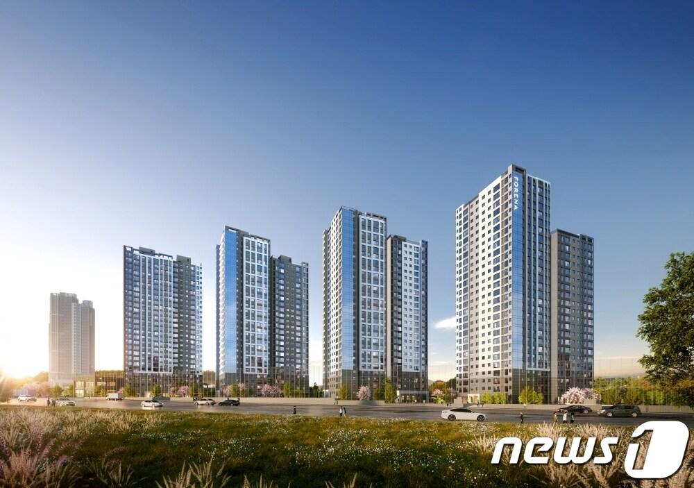 본문 이미지 - '한화포레나 안산고잔2차' 투시도.(한화 건설부문 제공)