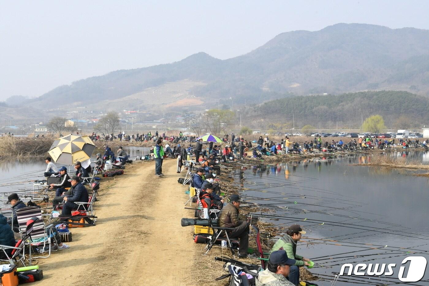 예당호 낚시대회 모습.(예산군 제공(/뉴스1