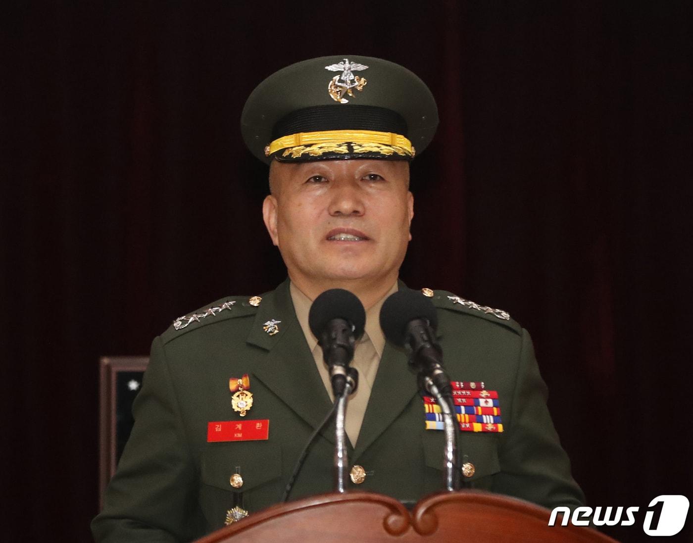 본문 이미지 - 김계환 해병대사령관. 2024.4.15/뉴스1 ⓒ News1 김영운 기자