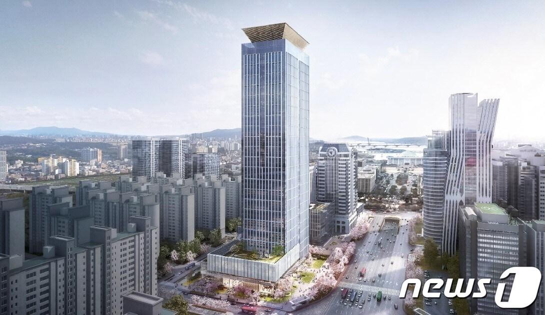 본문 이미지 - 사학연금 빌딩 전경(오티스 엘리베이터 코리아 제공)