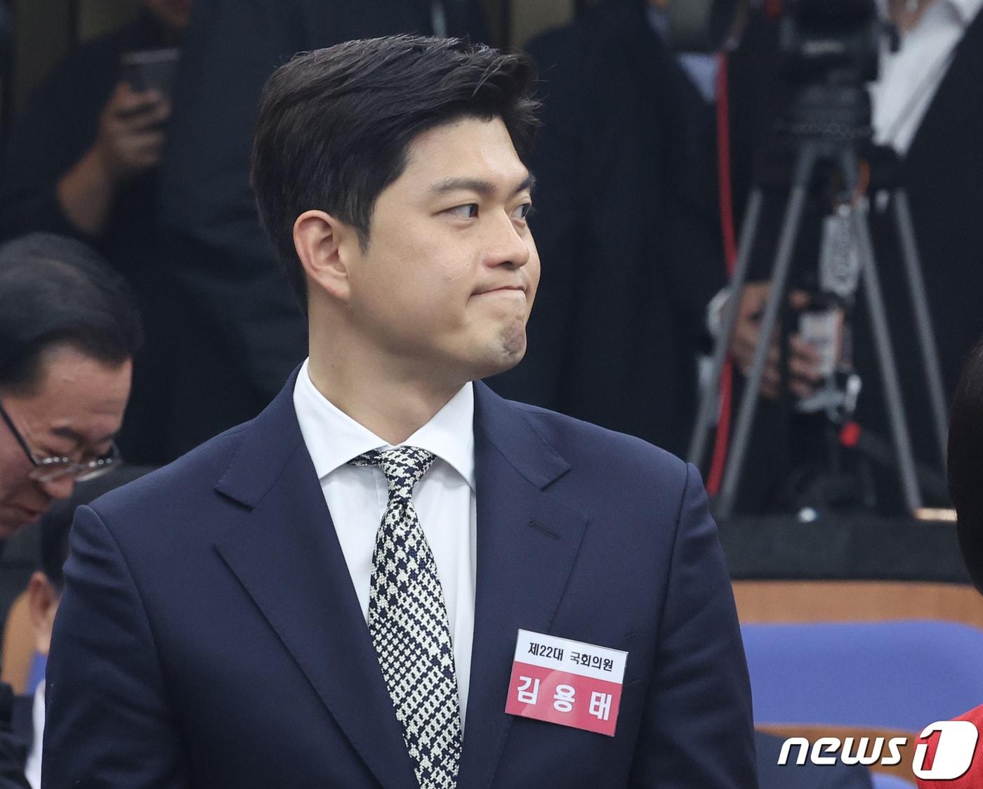 본문 이미지 - 김용태 국민의힘 의원. 2024.4.16/뉴스1 ⓒ News1 송원영 기자