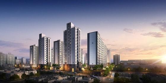 본문 이미지 - '더샵 둔촌포레' 투시도(포스코이앤씨).